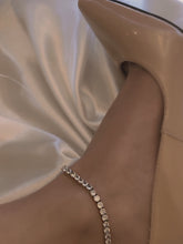 Load image into Gallery viewer, Silver tennis anklet
